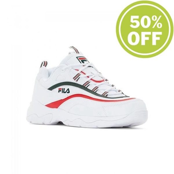 Fila Men's Sneakers - White/Camo/Red,NZ 897-25671